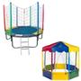 Imagem de Cama Elástica Pula Pula Trampolim 1,83m + Piscina de Bolinhas Oitavada 2,00m Premium Infantil