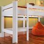 Imagem de Cama Elevada Infantil com Colchão, Escorregador Branco - Clage Shop