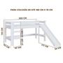 Imagem de Cama Elevada Infantil Solteiro Com Escorregador Branco 93 x 202 cm Clage Shop