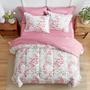 Imagem de Cama em uma bolsa UOZZI BEDDING Pink Floral 7 Pieces Queen