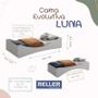 Imagem de Cama Evolutiva 2 em 1 Luna Areia Fosco com Proteção Lateral Usinada - Reller Móveis