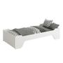 Imagem de Cama Evolutiva Zaki Branco Fosco com Proteção Lateral Usinada e Colchão D33 - Reller Móveis