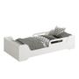 Imagem de Cama Evolutiva Zaki Branco Fosco com Proteção Lateral Usinada e Colchão D33 - Reller Móveis