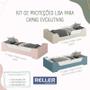 Imagem de Cama Evolutiva Zaki Rosa Fosco com 2 Kits Proteção Lateral Lisa e Colchão D20 - Reller Móveis