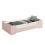 Imagem de Cama Evolutiva Zaki Rosa Fosco com 2 Kits Proteção Lateral Lisa e Colchão D20 - Reller Móveis