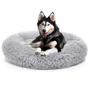 Imagem de Cama Gato Cao Pet Cachorro Caminha Nuvem Donut Ninho 80cm Redonda Animal de Estimaçao Rosquinha Pelucia Macio Confortavel