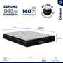 Imagem de Cama Genebra Bouclé com Colchão de Espuma D45 Ortobom Airtech Ortopillow 150 Casal 138cm