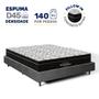 Imagem de Cama Genebra Bouclé com Colchão de Espuma D45 Ortobom Airtech Ortopillow 150 Casal 138cm