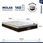 Imagem de Cama Genebra Bouclé com Colchão de Molas Ensacadas Ortobom Sleep King Queen 158cm