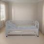 Cama Hospitalar com Grades de Proteção e Sistema Sobe e Desce e Rodinha Manual - Marcheli Imagem de Cama Hospitalar com Grades de Proteção e Sistema Sobe e Desce e Rodinha Manual