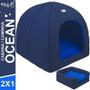 Imagem de Cama Iglu Ocean 2x1 Avuk Pet Para Cachorro e Gato Com Almofada 