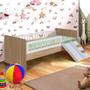 Imagem de Cama Infantil 135x193cm Com Colchão e Grade Aveiro Oak Branco Shop JM