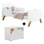 Imagem de Cama Infantil Angel Branco VJ Com Baú De Brinquedos Alegria Branco Divaloto