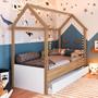 Imagem de Cama Infantil Bicama Soninho Oak/Branco - Panorama Móveis