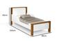 Imagem de cama infantil branco com marrom proteção reforçada toda branco com marrom