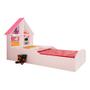 Imagem de Cama Infantil Casinha Branco e Rosa