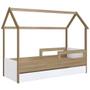 Imagem de Cama Infantil Casinha Com Auxiliar Infix C06 Aveiro/branco - Mpozenato