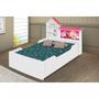 Imagem de Cama Infantil com Casa de Bonecas Lilly Juvenil Divaloto Branco/Rosa