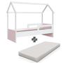 Imagem de Cama infantil com colchão branco e rosa