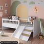 Imagem de Cama Infantil Com Escorregador Lumiar C06 Branco - Mpozenato