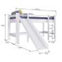 Imagem de Cama Infantil Elevada com Escorregador Playground Branco