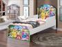 Imagem de Cama Infantil Mini Com Colchão Menina Adesivada Castelo Princesas