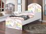 Imagem de Cama Infantil Mini Com Colchão Menina Adesivada Unicórnio
