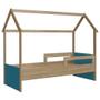 Imagem de Cama Infantil Montessoriana Casinha Infix C06 Aveiro/azul - Mpozenato