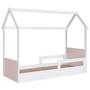 Imagem de Cama Infantil Montessoriana Casinha Infix C06 Branco/rosa - Mpozenato