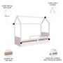 Imagem de Cama Infantil Montessoriana Casinha Infix C06 Branco/Rosa - Mpozenato