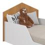 Imagem de Cama Infantil Montessoriana Com Colchão E Grades De Proteção Branco Nature Ceci Shop JM