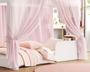 Imagem de Cama Infantil Montessoriana Crystal Com Colchão e Voal Menino Menina Casinha Grade Cercado Solteiro Crianças Caminha Boneca Cabana Resistente Bebê