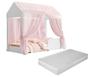 Imagem de Cama Infantil Montessoriana Crystal Com Colchão e Voal Menino Menina Casinha Grade Cercado Solteiro Crianças Caminha Boneca Cabana Resistente Bebê