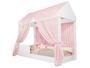 Imagem de Cama Infantil Montessoriana Crystal Com Colchão e Voal Rosa