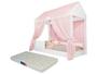 Imagem de Cama Infantil Montessoriana Crystal Com Colchão e Voal Rosa