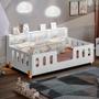 Imagem de Cama Infantil Montessoriana Led Nina com Nicho - Branco + Brinde Luminária Led