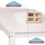 Imagem de Cama Infantil Prime com Telhado Claraboia e Kit Escadinha Branco/Natural - Casatema