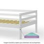 Imagem de Cama Infantil Prime com Telhado Inclinado Lua e Kit Escadinha Branco - Casatema