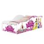 Imagem de Cama Infantil Princesas Meninas Castelo Casinha Grade Elegante Cercado Solteiro Crianças Caminha Boneca Cabana Resistente Bebê