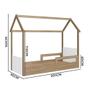 Imagem de Cama Infantil Solteiro Casinha Aveiro Oak Branco Carrossel Shop JM