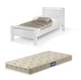 Imagem de cama infntil branco com colchão ocm proteção reforçada com colchão
