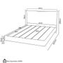 Imagem de Cama King Flutuante Com Cabeceira 195cm Lyra S05 Linho Cinza - Mpozenato