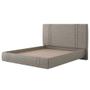 Imagem de Cama King Flutuante Com Cabeceira 195cm Lyra S05 Linho Marrom - Mpozenato