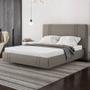 Imagem de Cama King Flutuante Com Cabeceira 195cm Lyra S05 Linho Marrom - Mpozenato