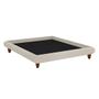 Imagem de Cama King Japonesa 210cm Pés Madeira Haru Linho Off White - Sallar Home