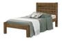 Imagem de Cama LAI Solteiro Com Cabeceira Trabalhada 100% MDF Com EStrado em Madeira Cor Jequitiba