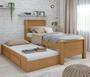 Imagem de Cama lopas solt 0,90 athenas 2022 - com cama auxiliar amendoa cle/off wh/amendoa cle