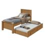 Imagem de Cama lopas solt 0,90 athenas 2022 - com cama auxiliar amendoa cle/off wh/amendoa cle