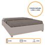 Imagem de Cama Mônaco Casal MDP com Pés PVC Tcil
