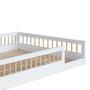 Imagem de Cama Montessoriana Casal Infantil 144 x 195 cm Branco Aconchego Shop JM